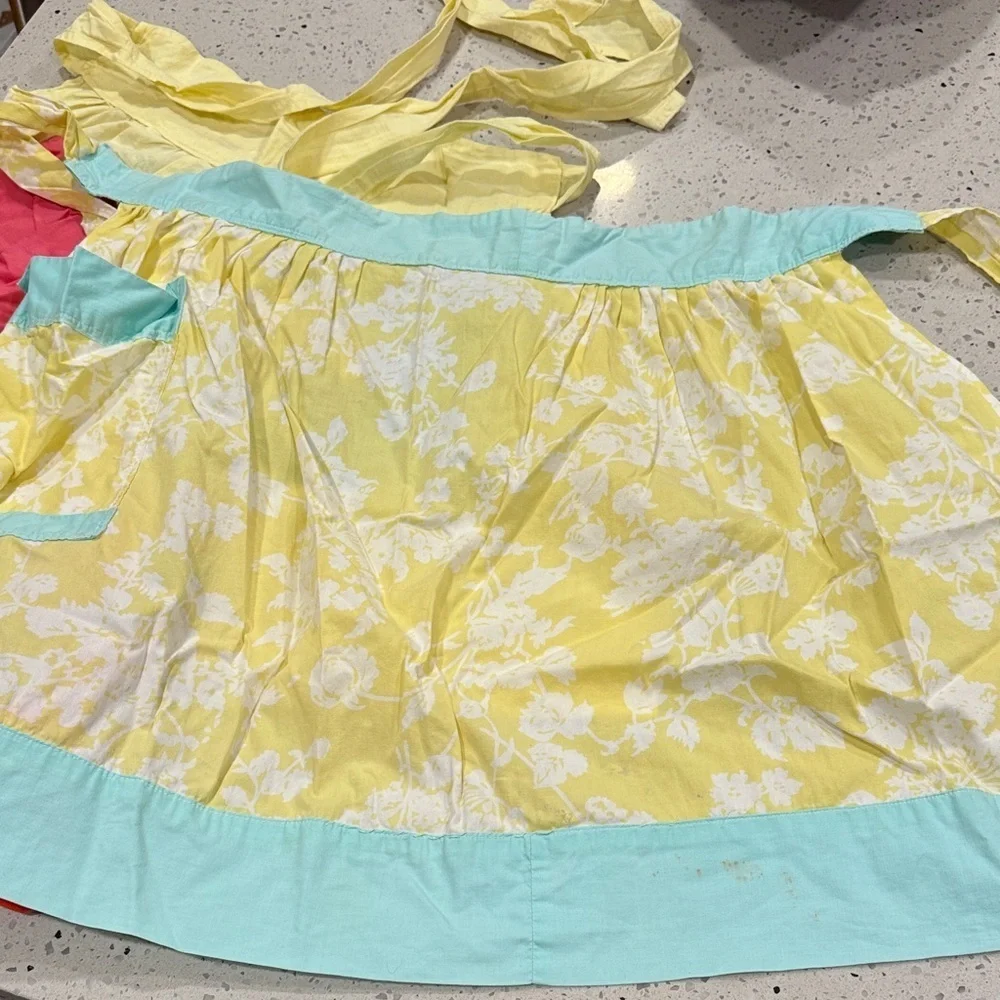 Colorful vintage 1950s Apron Set